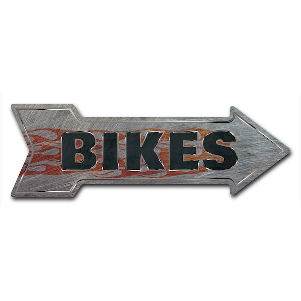 Bikes Arrow Decal Funny Home Decor 24in Wide